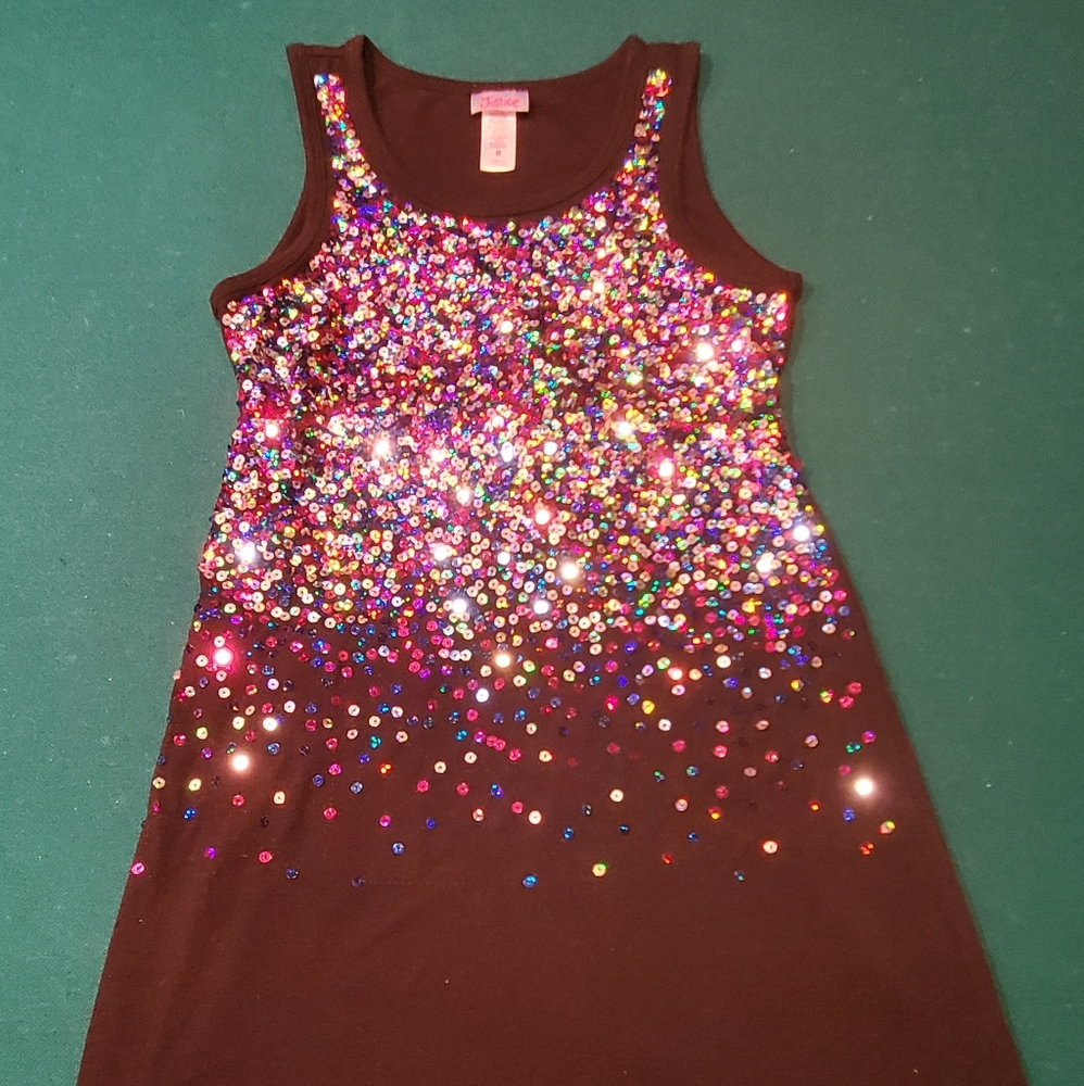 Sequined Justice girls sleeves dress